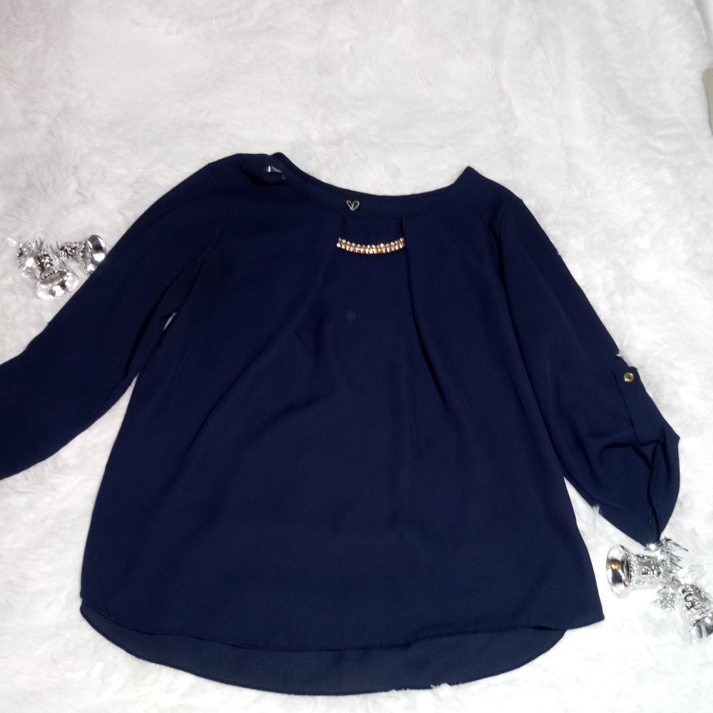 Navy blouse